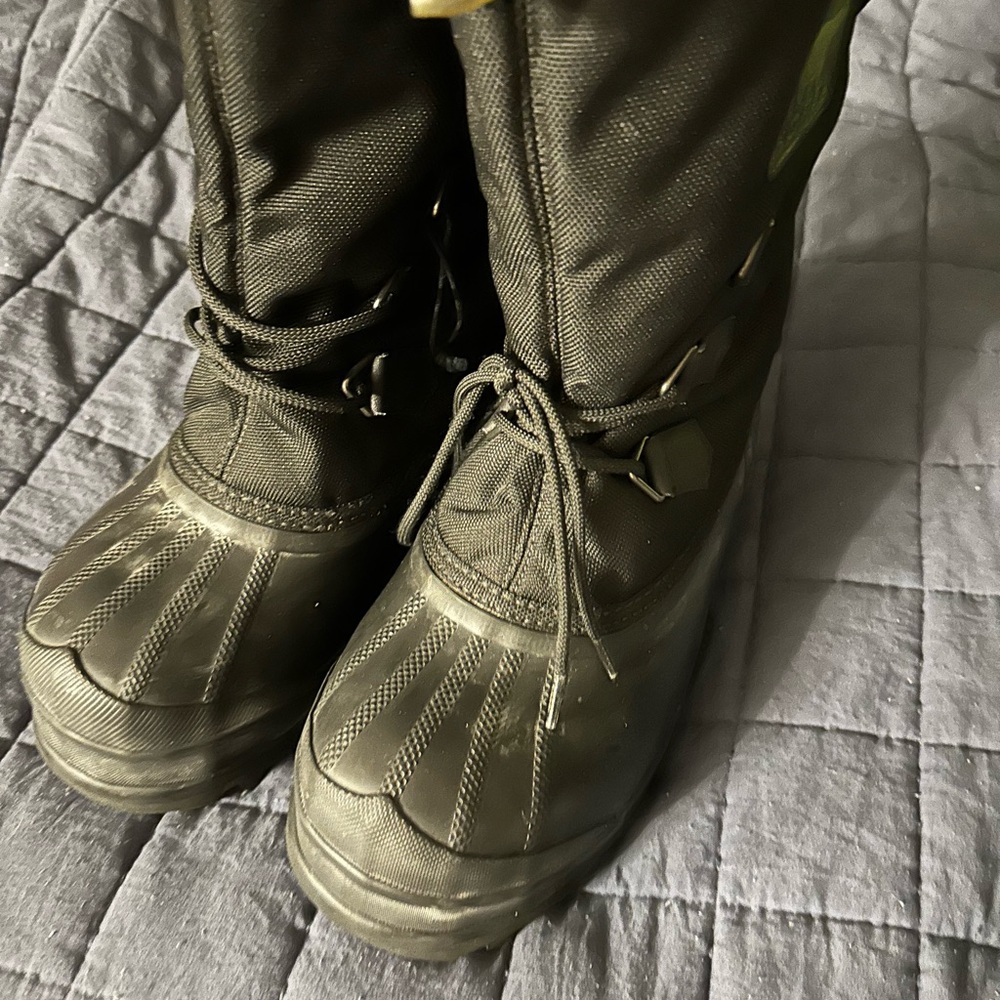 Sorel Glacier NL1042-010 Boots Women's Black Lined Winter Snow Lace Up Size‎ 5